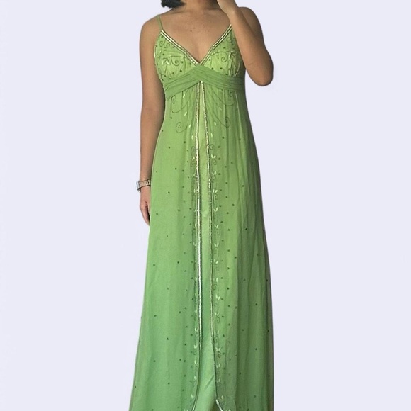 Adrianna Papell | Dresses | Vintage Adrianna Papell Green Dress | Poshmark